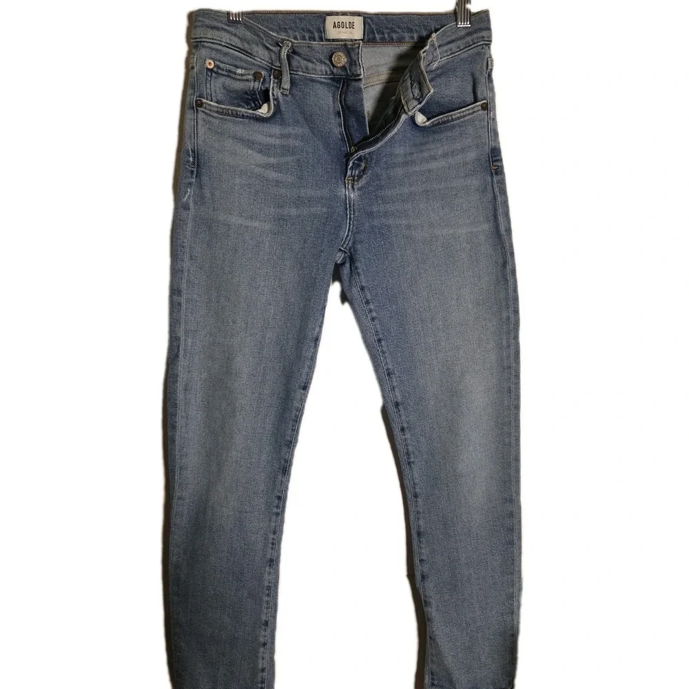 AGOLDE‎ Toni High Rise Skinny Crop Jeans Size 26 Light Wash Stretch Denim